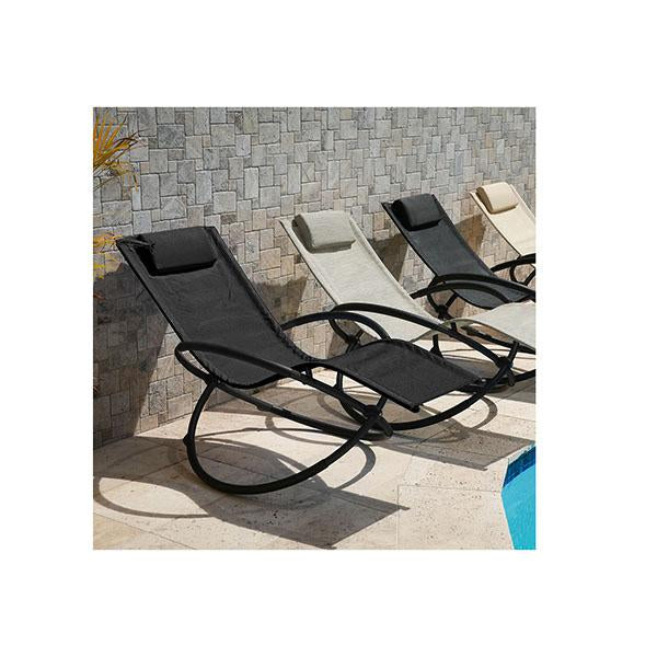 Silla Mecedora Reclinable Plegable Gravedad Cero - Negro
